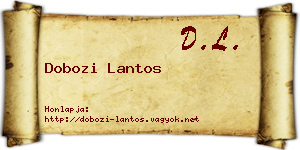 Dobozi Lantos névjegykártya